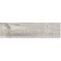 Wickes Maine Grey Wood Effect Porcelain Wall & Floor Tile - 225 x 900mm - Sample