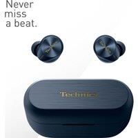 Technics EAH-AZ80E-A Wireless Earbuds with Noise Cancelling, Bluetooth, Comfortable In-Ear Earphones with Built-in Microphone, Customisable Fit, Up to 7 Hours Playtime, Midnight Blue