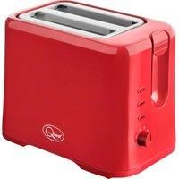 Quest 34299 2 Slice Toaster / Variable Browning Control / Reheat and Defrost / Crumb Tray and Cord Storage, Red, 870W