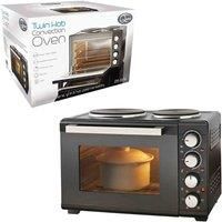 Quest 26 Litre Twin Hob Convection Oven - 35379