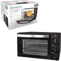 Quest 35399 Mini Oven with Rotisserie 20 Litre 1500 Watt Stainless Steel