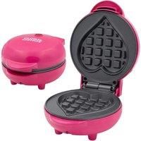 Global Gizmos 12cm Heart Waffle Maker - Pink