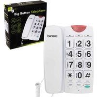 Benross Easy Use Landline Telephones - Slimline / Big Button / LED Ringer Light