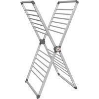 BLACK+DECKER X-Frame Folding Heated Laundry Airer / Aluminium, 12.5m Drying Area