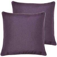 Paoletti Bellucci Twin Pack Polyester Filled Cushions, Damson/Tobacco, 45 x 45cm