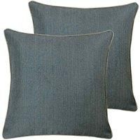 Paoletti Bellucci Twin Pack Polyester Filled Cushions, Graphite/Tobacco, 45 x 45cm