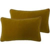 furn. Cosmo Twin Pack Polyester Filled Cushions, Ochre, 30 x 50cm