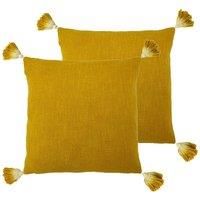 furn. Eden Twin Pack Polyester Filled Cushions, Ochre