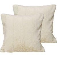 Paoletti Empress Twin Pack Polyester Filled Cushions, Cream, 55 x 55cm