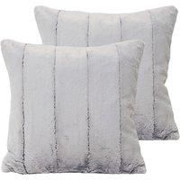 Paoletti Empress Twin Pack Polyester Filled Cushions, Grey, 55 x 55cm