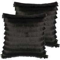 furn. Flicker Twin Pack Polyester Filled Cushions, Graphite, 45 x 45cm