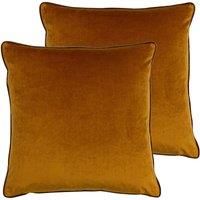 Furn. Gemini Twin Pack Polyester Filled Cushions Pumpkin