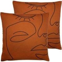 furn. Karma Twin Pack Polyester Filled Cushions, Multi, 50 x 50cm