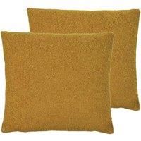 Evans Lichfield Malham Twin Pack Polyester Filled Cushions Saffron 50 x 50cm