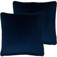 Evans Lichfield Opulence Twin Pack Polyester Filled Cushions, Royal, 55 x 55cm