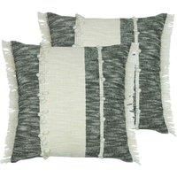 furn. Otto Twin Pack Polyester Filled Cushions, Black/Natural, 45 x 45cm