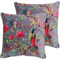 Paoletti Paradise Twin Pack Polyester Filled Cushions Mink