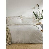 The Linen Yard Hebden Duvet Cover Set, Natural, Double