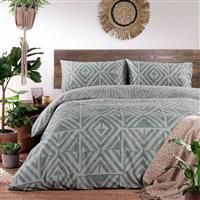 Riva Home Tanza Duvet Cover Set  Green