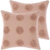 Linen House Haze Twin Pack Polyester Filled Cushions, Maple, 45 x 45cm