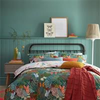 furn. Forage Double Duvet Cover Set, Cotton, Polyester, Teal, 703FORA/D02/TEA