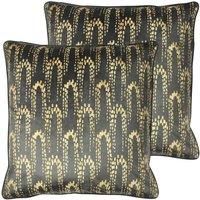 Furn. Wisteria Polyester Filled Cushions Charcoal