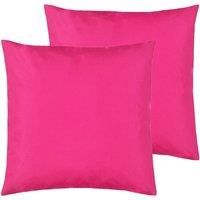 furn. Plain Outdoor Twin Pack Cushion - Pink - Square - 43cm x 43cm