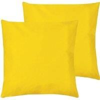 furn. Plain Outdoor Twin Pack Cushion Yellow - Square - 43cm x 43cm