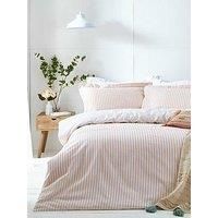 The Linen Yard Hebden King Duvet Cover Set, Cotton, Blush, Pink (HEBDEN/D03/BLS)