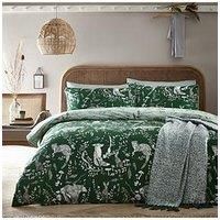 furn. Buckthorn Double Duvet Set Evergreen