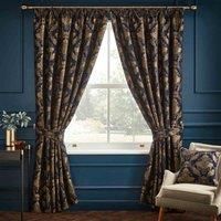 Paoletti Shiraz Pencil Pleat Curtains,Navy,229 x 229cm