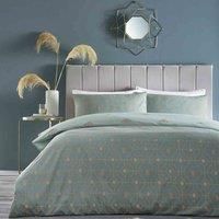 furn. Bee Deco King Duvet Cover Set, Cotton, Polyester, Eau De Nil, BEEDECO/D03/EDN