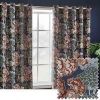 Wylder Nature Woodlands Floral Jacquard Eyelet Curtains