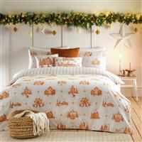 furn Cotton Brushed Gretel White Bedding Set - King size