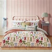 furn. Noortje Bows Trending Duvet Cover Set, Silk Pink