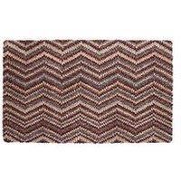 Natural Cotton Zig Zag Doormat Washable Mat Dirt Trapper + anti-slip backing