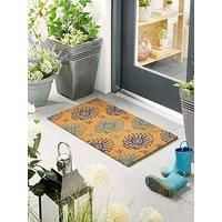 Ikat Blues Coir Doormat