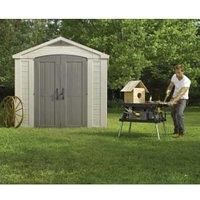 Keter Factor 8 x 8ft Double Door Outdoor Apex Plastic Garden Shed