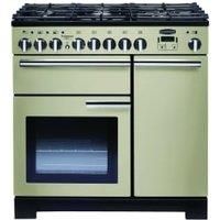 Rangemaster Professional Deluxe 90cm Dual Fuel Range Cooker - Cream