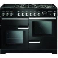 Rangemaster Professional Deluxe 110cm Dual Fuel Range Cooker - Black