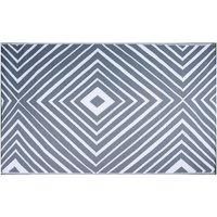 Outdoor Garden Rug Portable Mat for Decking Patio Reversible Grey 150 X 250cm