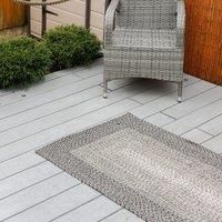 Gardenwize - Indoor & Outdoor Just-Style Rugs | Area Rug, Water Resistant | Lounge Conservatory Bathroom Decking | Hand Washable (Dark Grey, 80cm x 150cm)