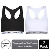 REEBOK Womens Black 2 PACK Frankie Tank Sports Crop Bra Top | Small UK 8/10