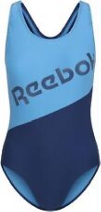 Reebok Women Swimsuit One Piece Two Tone Blue Competitive Water Sports 12-14 M