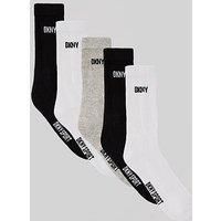 DKNY Mens 5 Pack Radde Socks Crew