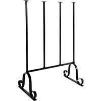 Boot Stand 58 cm For Two Pairs Scrolled Design Black Steel Garden Pride