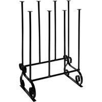 Garden Pride Wellington Boot Rack - Black - Metal - Indoor and outdoor - Holds four pairs of Wellies - The Ideal Welly Storage Solution - Wellington Boot Stand