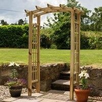 Zest  Moonlight Rose Wooden Garden Arch  Plant Support Trellis FSC Wood 00003