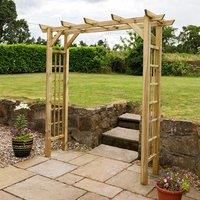 Zest 4 Leisure Twilight Wooden Garden Arch  Plant Support Trellis FSC Wood 00001