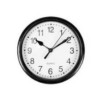 OHS Basic Wall Clock Round Analogue Vintage Home Decor Small Bedroom Kitchen